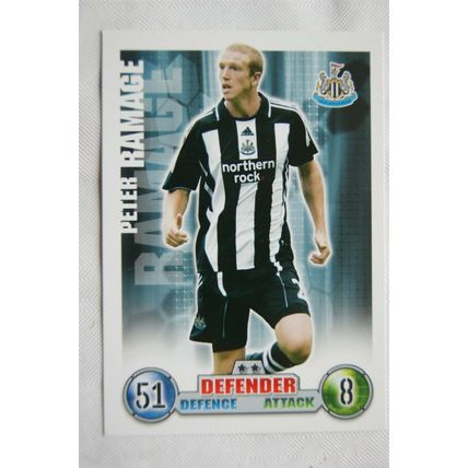 2007/08 Topps Match Attax Trading Card - Peter Ramage, Newcastle United