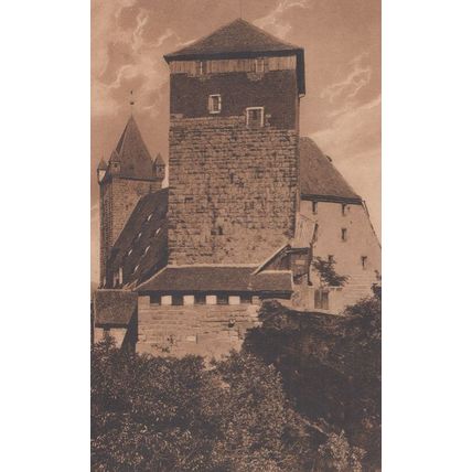 Nurnberg Funfeckiger Turm Old German Postcard