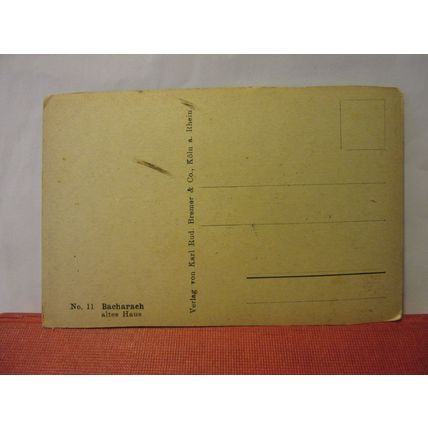ALTES HAUS IN BACHARACH, GERMANY unused antique postcard =