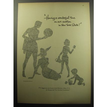 1957 New York State Tourism Ad - Having a wonderful time on our vacation