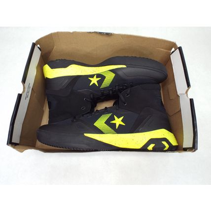 New Mens 17 Converse G4 Hi Black Lemon Venom Shoes MSRP $120 165907C