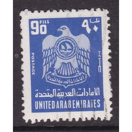 United Arab Emirates 1976 UAE Crest 90f SG 64 Fine Used VGC
