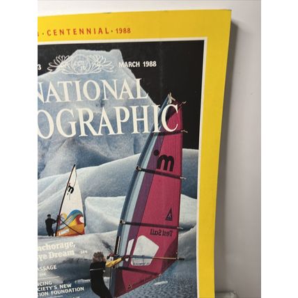 National Geographic Magazine March 1988 Anchorage - Vintage Collectable....p