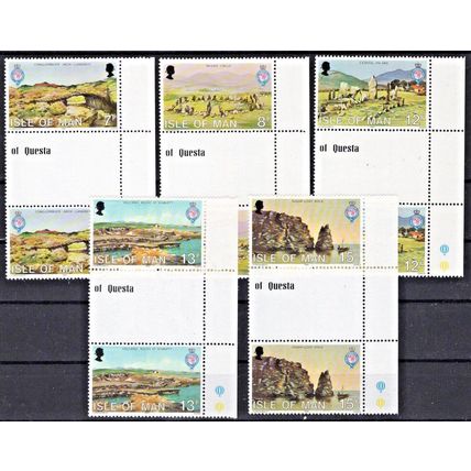 Isle of Man 163-167 MNH Gutter pairs Landmarks ZAYIX 041322SM30M
