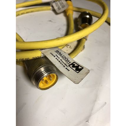 new BALOGH ROBOTIC/MACHINE CABLE ASSEMBLY CORDSET PWR 24/EXT/0.5M,10150544,EX