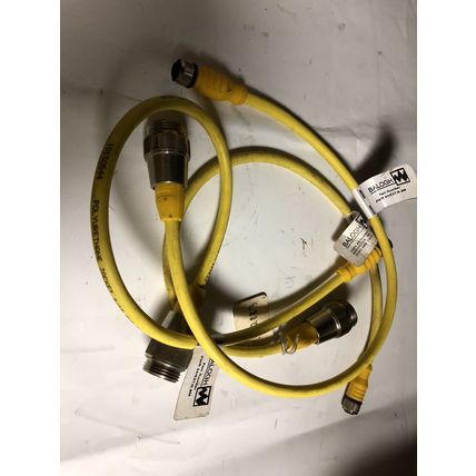new BALOGH ROBOTIC/MACHINE CABLE ASSEMBLY CORDSET PWR 24/EXT/0.5M,10150544,EX