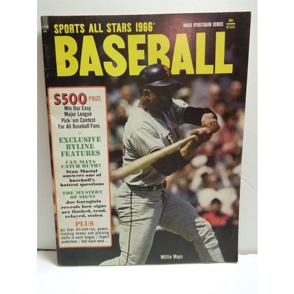 MACO BASEBALL Sportsman Series Magazine Willy Mays on Cover 1966