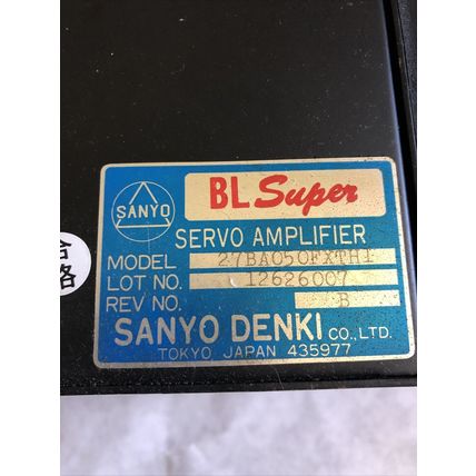SANYO DENKI 27BA050FXTH1, BL-SUPER SERVO AMPLIFIER,27BAO5OFXTH1,BB