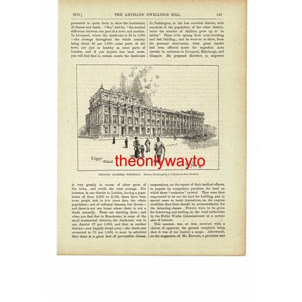 Treasury Chambers, Whitehall, London, Book Illustration (Print), c1895