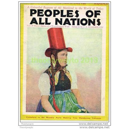 GIRL FROM ELZ VALLEY WITH CHIMNEYPOT HAT, GERMANY, BOOK ILLUSTRATION, c1930