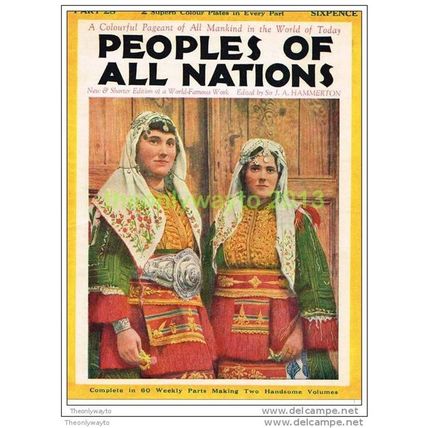 MACEDONIAN GIRLS, GREECE, BOOK ILLUSTRATION, c1930