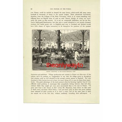 French Fishwives In Halles Central, Paris, Book Illustration (Print), c1880
