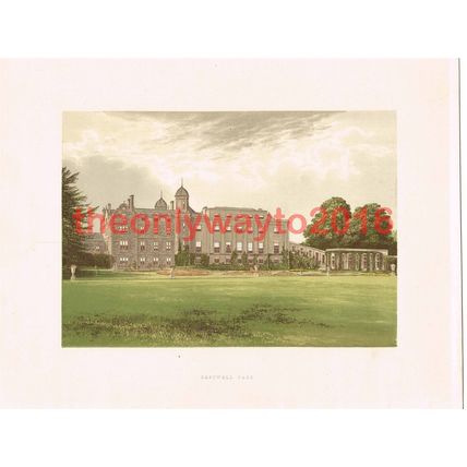 Eastwell Park, Nr Ashford, Kent, England, Book Illustration, c1880