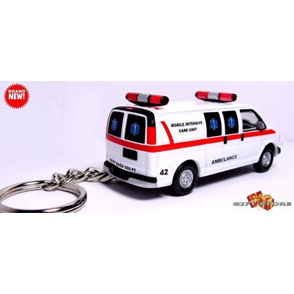 VERY RARE KEYCHAIN GMC AMBULANCE RESCUE GAZA/ISRAEL CUSTOM Ltd NICEGIFT