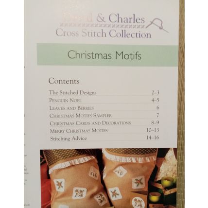 Christmas Motifs Cross Stitch Penguins, Berries, Christmas Cards and More
