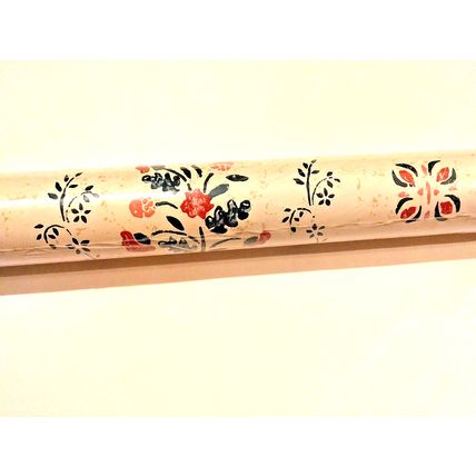 Waverly Wallcoverings Wallpaper Beige Floral Design Vinyl 11 Yards Pre Pasted