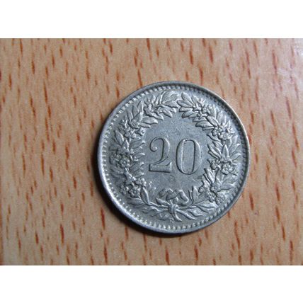 Switzerland 1944 20 Rappen Coin