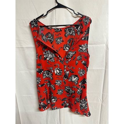 NWT Vince Camuto Women's Floral Swing Tank Top Red Sleeveless Size L