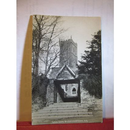 CHURCH LYCH GATE, BERRYNARBOR nr ILFRACOMBE, Devon unused antique postcard RP =