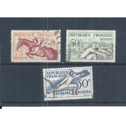 France stamps. 1953 Sports 75f Horse-Jumping used SG 1190 CV £18 plus (AP228)