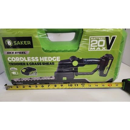 SAKER Cordless Hedge Trimmer Hand Held Electric Bush Grass Cutter Clipper Tool