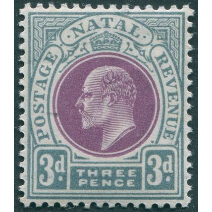 Natal 1902 3d purple & grey SG132 unused