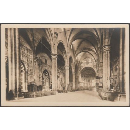 Interno, Duomo, Verona, c.1930s - Grafia Foto Cartolina