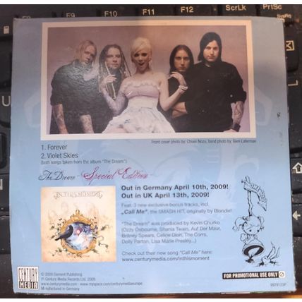 In The Moment CD A 2 Track Retail CD Maria Brink Forever Violet Skies