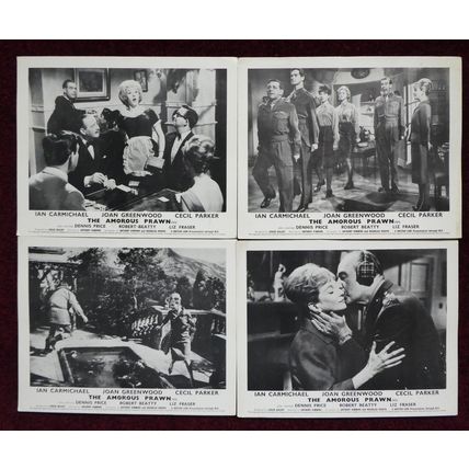 AMOROUS PRAWN, The (1962) 8 UK FOH / Lobby cards ***Ian Carmichael***
