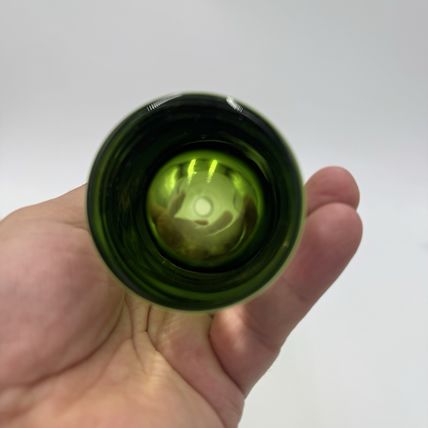 MCM SWEDISH ASEDA ART GLASS Green BO BORGSTROM GLASBRUK Bamboo VASE 9”