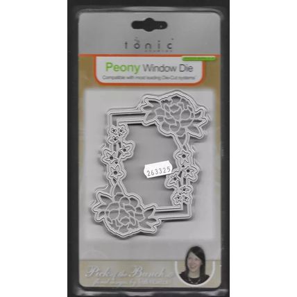 Tonic Studios. Peony Window Die Set. Die Cutting Cardmaking Scrapbooking Crafts