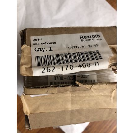 NEW REXROTH 262-170-400-0 PNEUMATIC VALVE 261-170 SGL BASE,AY