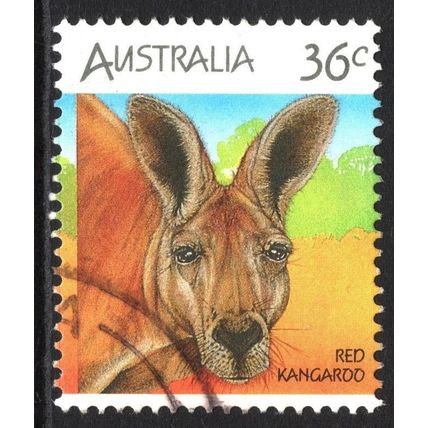 AUSTRALIA 1986: WILDLIFE DEFINITIVES - 36c RED KANGAROO USED (G1)