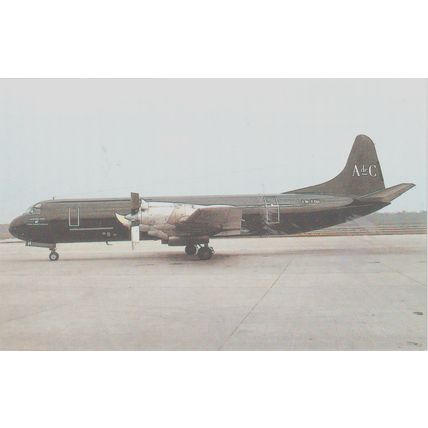 Air De Cologne Lockheed L188AF Electra Civil Aircraft Postcard (QA235)