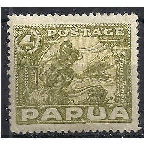 Papua 1932 SG135 4d Olive-Green Mounted Mint ..