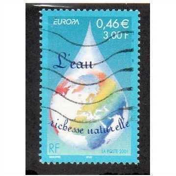 FRA 2001 3F 'EUROPA - WATER' FINE USED (EBID20-275)