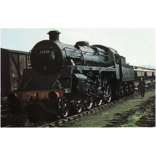 Railway Postcard BR 4MT 75019 SKIPTON 1968 Standard 4-6-0 Loco