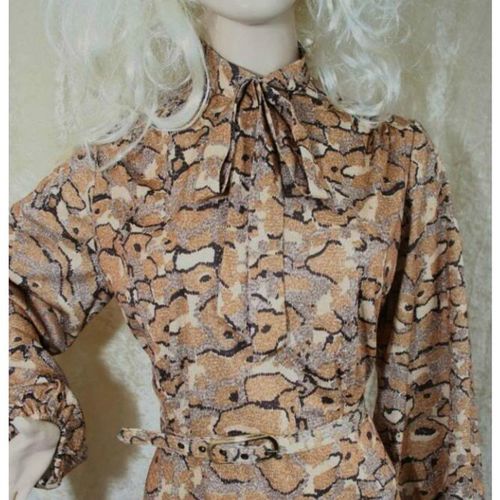 Vintage 1970 Bow Dress Size 14 Berkertex