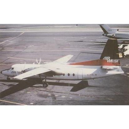 Air West Fokker F26 Aircraft Postcard (A15363)