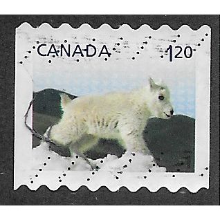 CAN 2014 $1.20 (S/A)' MOUNTAIN GOAT KID' (COIL) FINE USED (EBID65-733b)