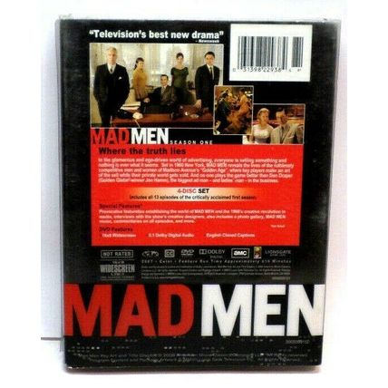 Mad Men - Season 1 (DVD, 2008, 4-Disc Set) (L18)