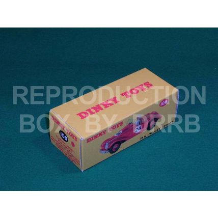 Dinky #108 M. G. Midget Sports (red) - Reproduction Box by DRRB