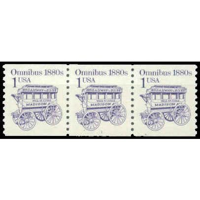 2225 1c Omnibus Fine MNH Dry Gum PNC 1/3 W1503