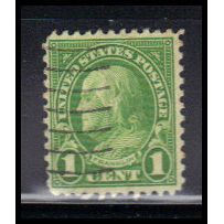 Used 632 1c Benjamin Franklin Barely Clears KA7178