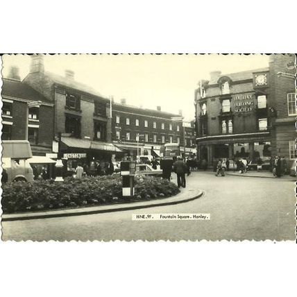Staffordshire HANLEY Fountain Square Postcard (Frith HNE.9F)