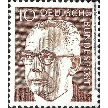 GERMANY, Dr Gustav Heinemann, brown 1970, 10pf