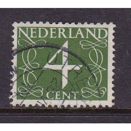 NETHERLANDS 1946 NUMERALS 4c VALUE USED SG639