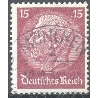 Germany 1934 - 15pf brownish purple - President Von Hindenburg - used 9