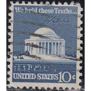 USA, 1973 10c Jefferson Memorial, SG 1516 (Scott #1510), used.