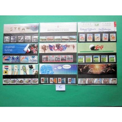 1994 A YEAR SET OF NINE COMMEMORATIVE PRESENTATION PACKS. ( C ). #01681